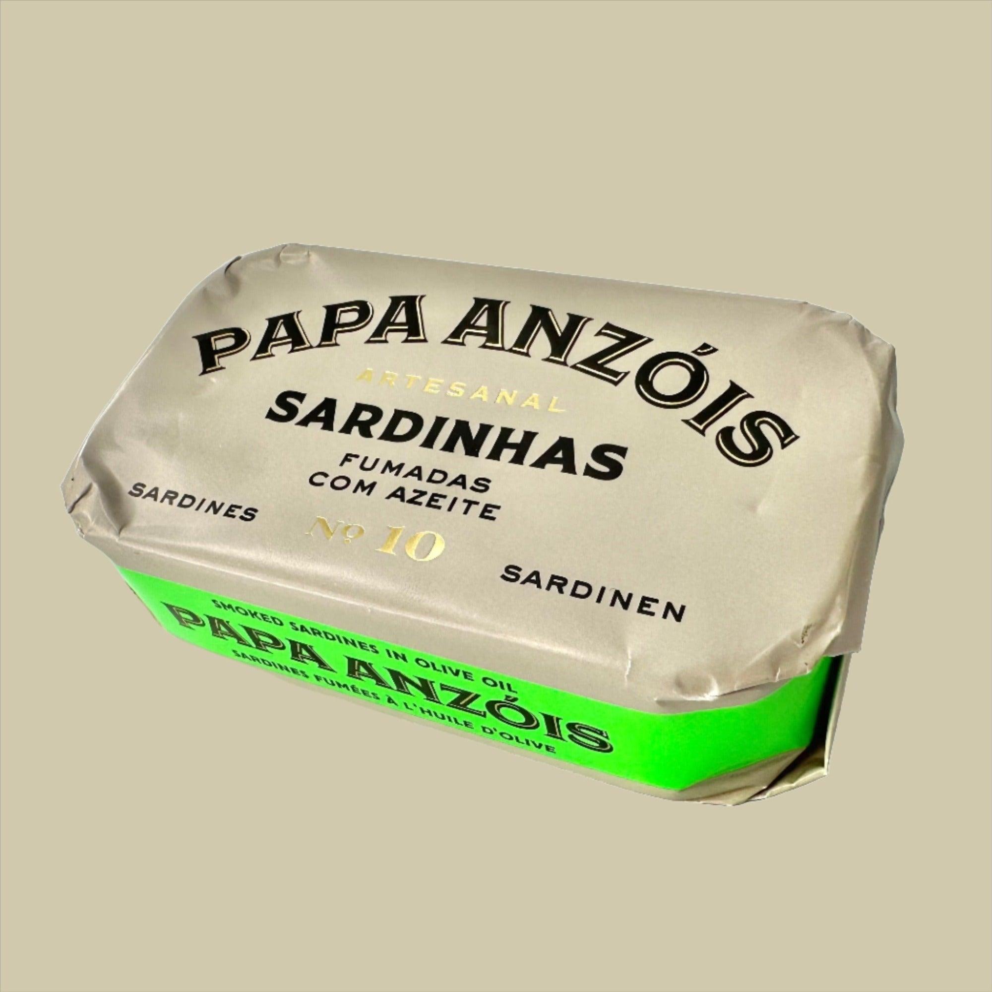 Echte geräucherte Sardinen in extra nativem Olivenöl | Papa Anzóis