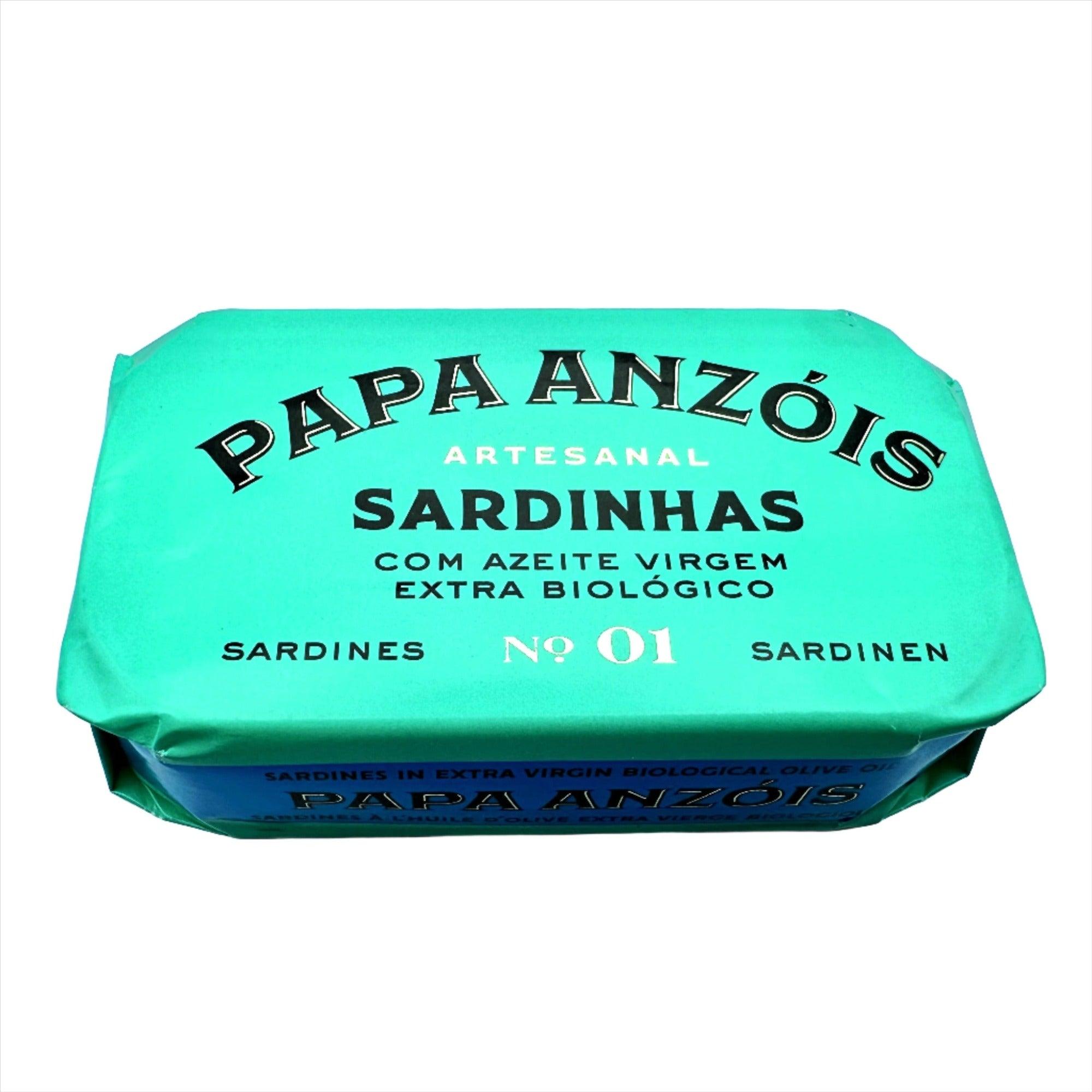 Sardinen in extra nativem Bio-Olivenöl extra vergine (BIO) | Papa Anzóis
