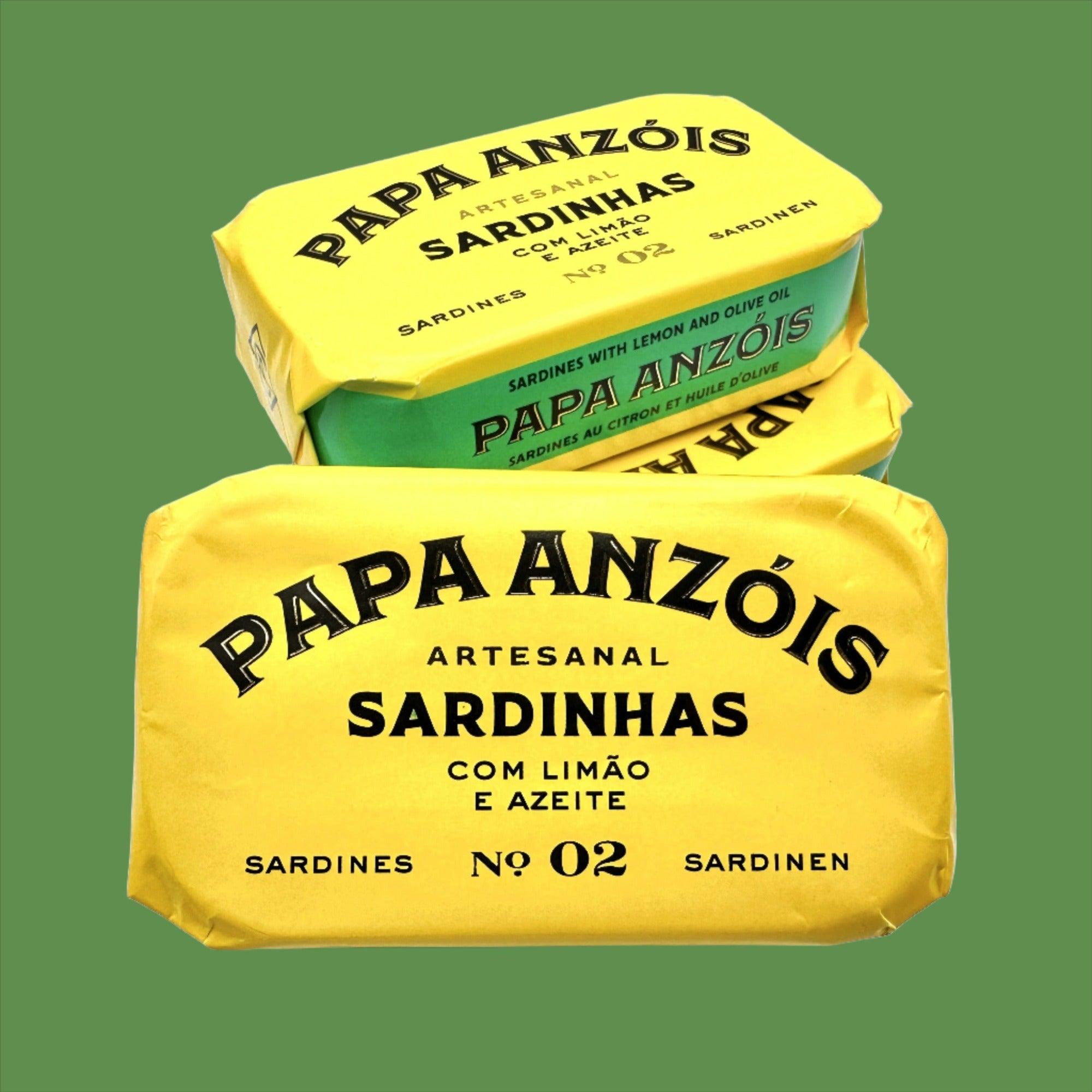 Sardinen in nativem Olivenöl extra mit Zitrone | Papa Anzóis