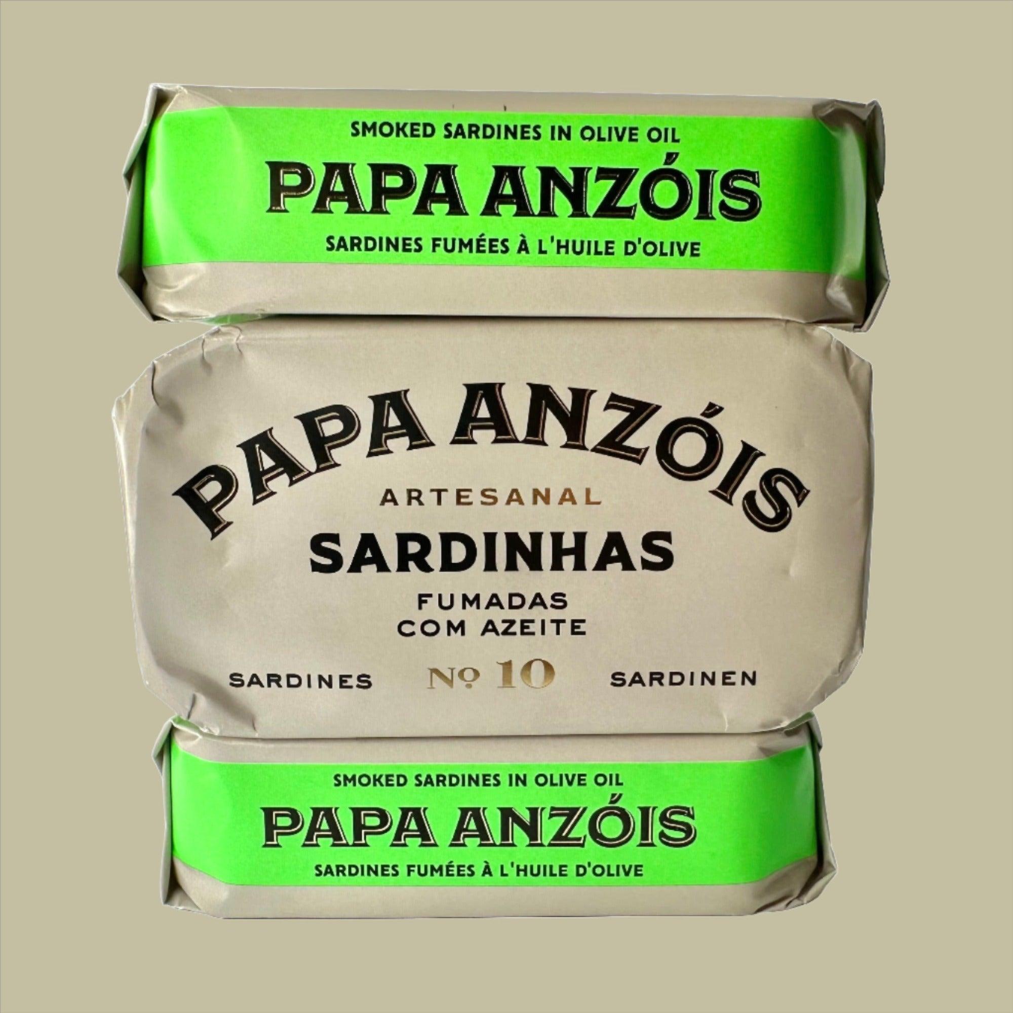 Echte geräucherte Sardinen in extra nativem Olivenöl | Papa Anzóis